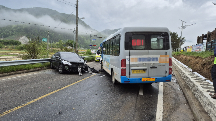 사고 현장. 옥천소방서 제공