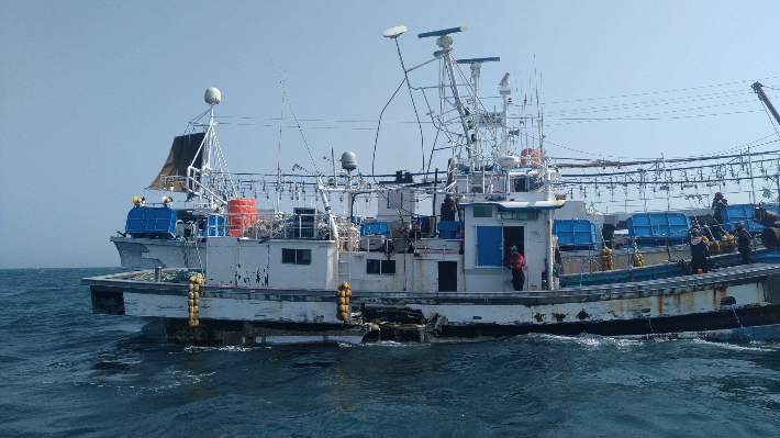 출돌선박. 포항해경 제공