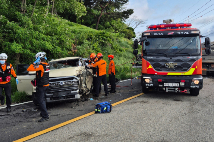 사고 현장. 예산소방서 제공