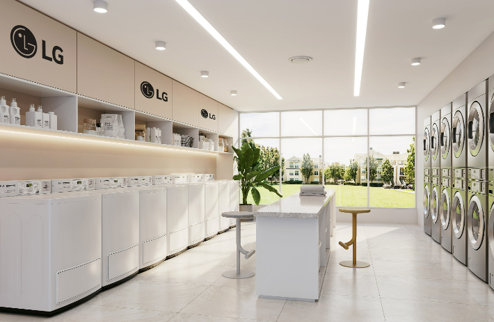 북미 코인 세탁소에 설치된 LG전자 상업용 세탁기. LG전자 제공 