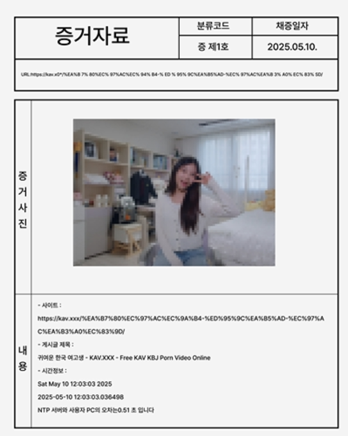 AI가 삭제한 청소년 성범죄동영상 예시. 서울시 제공