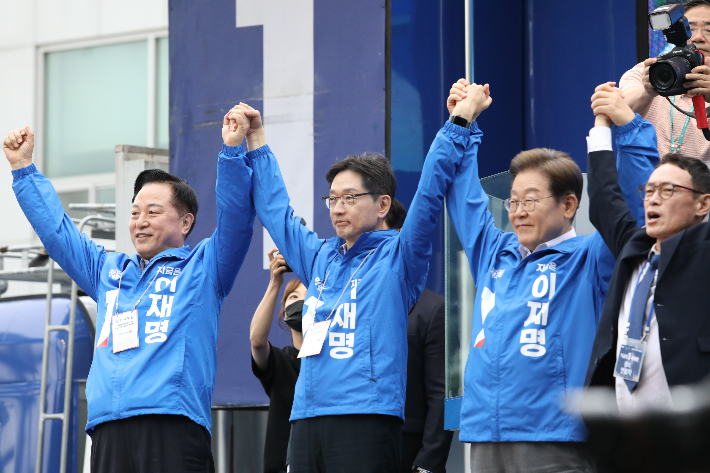 양산 찾은 이재명 "6월 3일 국민 선택이 운명 바꾼다" 지지 호소
