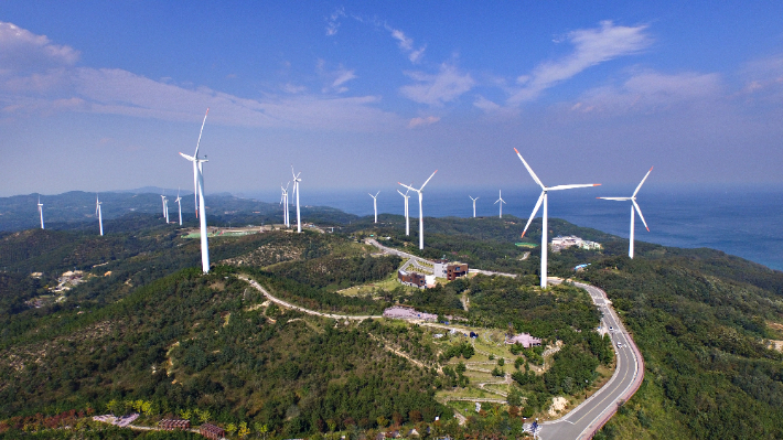영덕풍력단지. 영덕군 제공