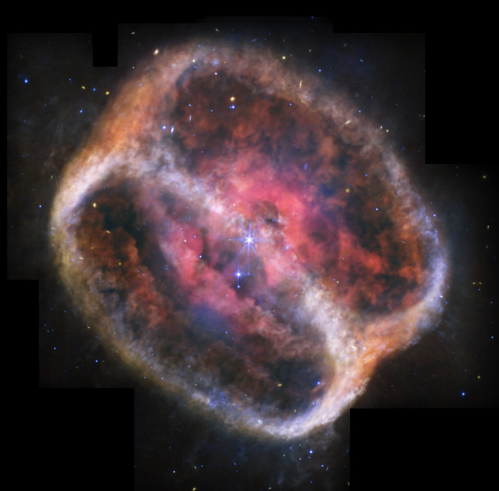 제임스 웹 우주망원경의 중적외선 기기로 관측한 행성상 성운 NGC 1514. NASA/ESA/CSA/STScI