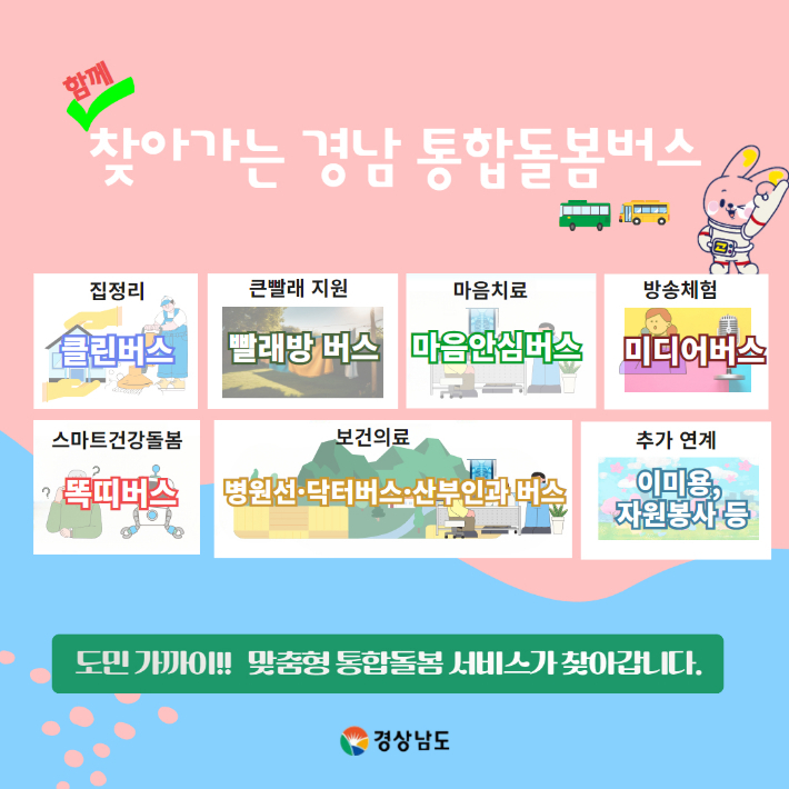 경남 통합돌봄버스. 경남도청 제공 