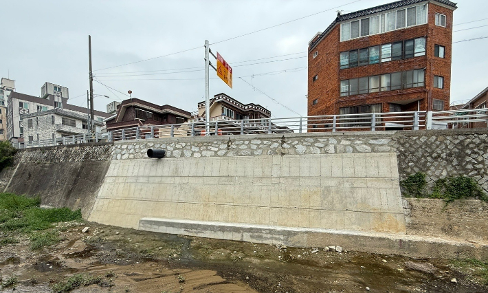 산호천 재해복구사업. 마산회원구청 제공 