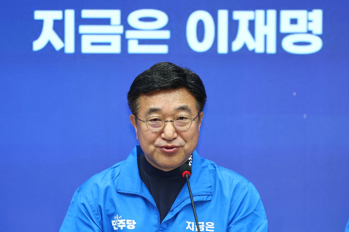 더불어민주당 윤호중 중앙선대위 총괄본부장. 연합뉴스