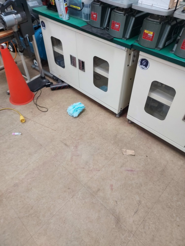 지난 26일 오후 9시 6분쯤 익산시 금마면의 한 고등학교에서 수행평가 중이던 학생들이 메틸알코올에 노출됐다. 전북소방본부제공