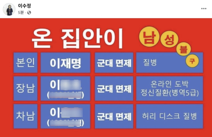 이수정 국민의힘 수원정 당협위원장 페이스북 캡처