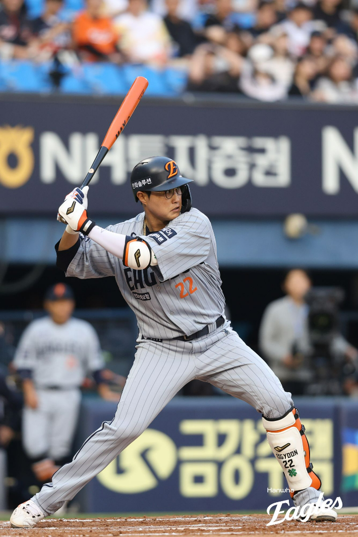 28일 LG와 원정에서 연장 11회 결승 2점 홈런을 날린 한화 채은성. 한화