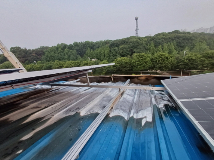 화재 현장. 아산소방서 제공