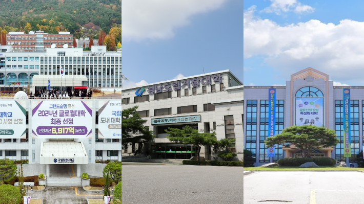 국립창원대·거창대·남해대 제공 
