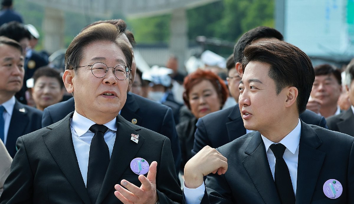 이재명 "이준석, 후보 포기 단일화 확신"에 이준석 "망상"
