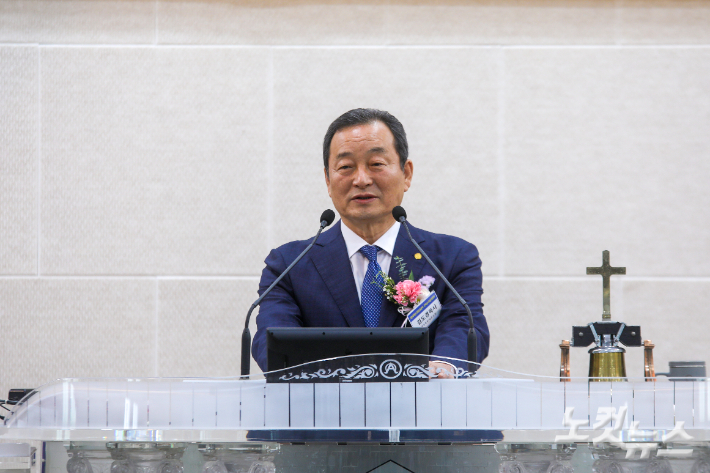 전북성시화운동본부 대표회장 김도경 목사가 인사말을 전하고 있다.