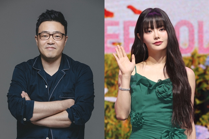 왼쪽부터 더기버스 안성일, 피프티 피프티 키나. 더기버스 제공/연합뉴스