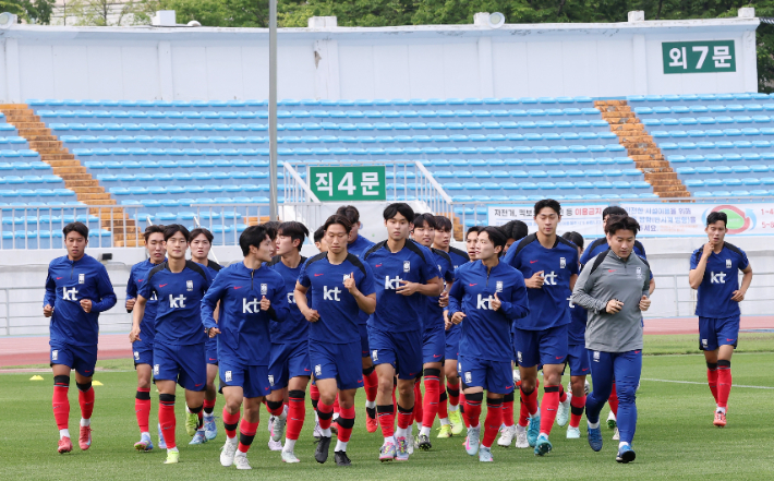U-20 축구 대표팀 소집 훈련. 연합뉴스
