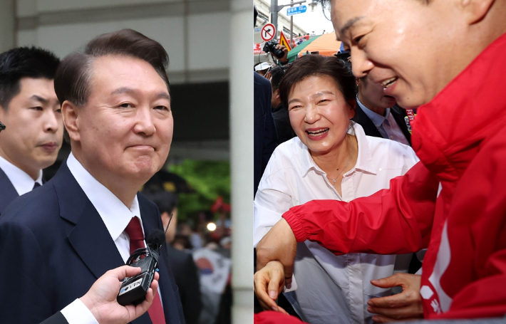 선거판 뜬 '파면 대통령' 박근혜·윤석열, 보수 결집에 도움될까?[노컷투표]