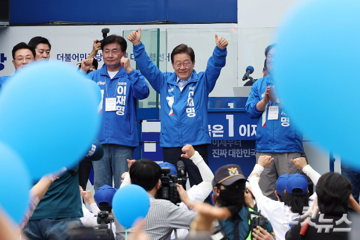 선거운동 마지막날…'초심' 강조, '유능함' 부각한 이재명