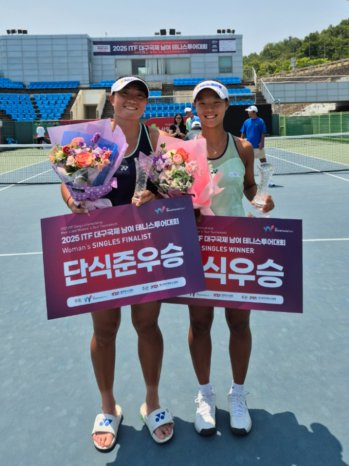 女 테니스 백다연, ITF 대구 국제대회 2관왕…남지성은 남자 단식 우승