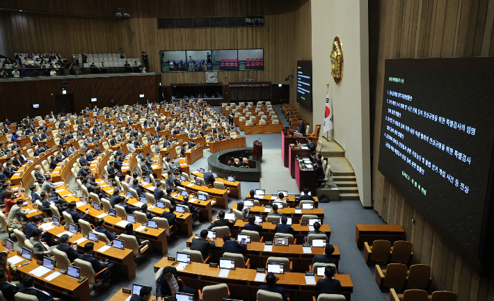 검사징계법도 채해병·내란·김건희 특검법도 본회의 통과