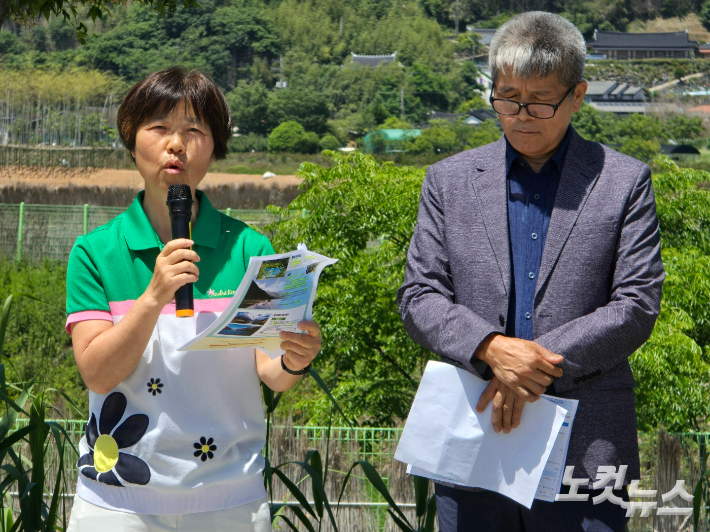 왼쪽부터 순천환경운동연합 이경은 사무국장, 김효승 공동대표. 고영호 기자