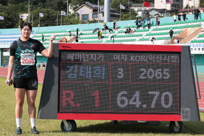 '64m70' 김태희, 여자 해머던지기 한국신기록으로 코리아오픈 우승