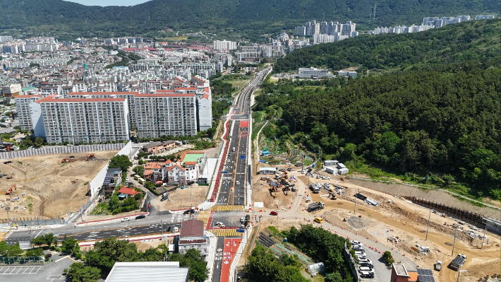 창원 자은3지구~풍호동간 도로 1.3km 전 구간 개통