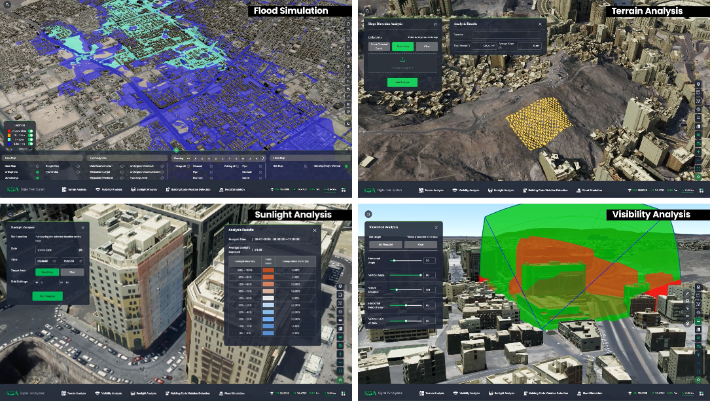 사우디아라비아 현지에서 운영 중인 디지털 트윈 플랫폼 'KSA Digital Twin System' 사용모습. 네이버 제공