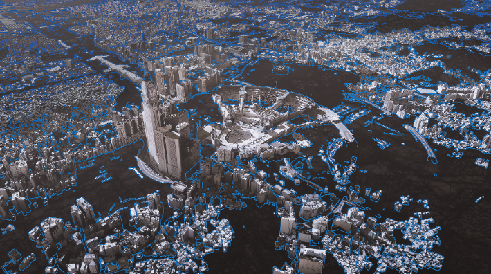 사우디아라비아 메카를 3D 모델링한 모습. 네이버 제공