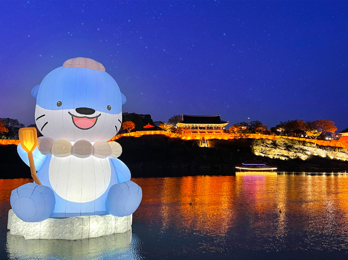 진주 남강 야경. 경남도청 제공 