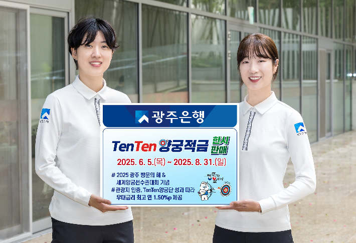 광주은행 TenTen양궁단 안산 선수, 최미선 선수. 광주은행 제공
