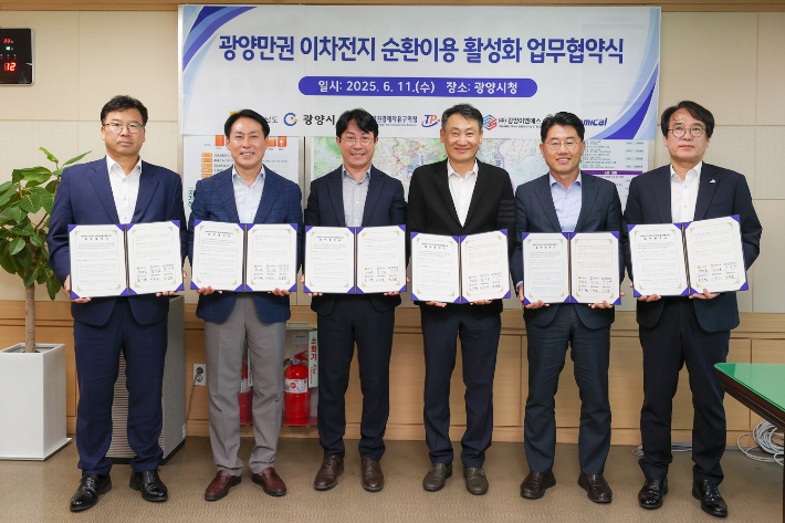  '이차전지 순환이용 활성화를 위한 업무협약. 광양시 제공 