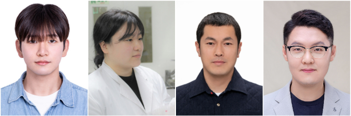 왼쪽부터 이치호 학부생, 문슬기 박사, 김종진 교수, 정승현 교수. 순천대 제공