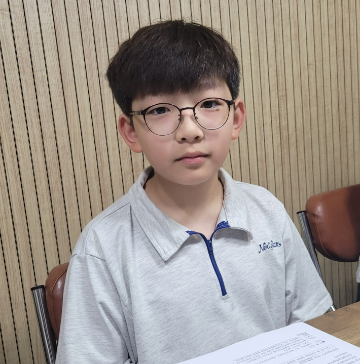 송재익 학생. 충북CBS