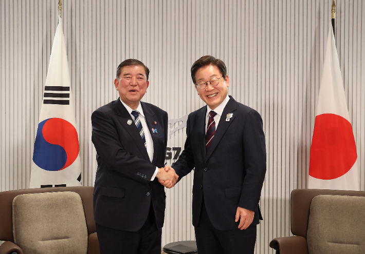 [속보]李대통령, 이시바 총리와 첫 한일정상회담…취임 14일만