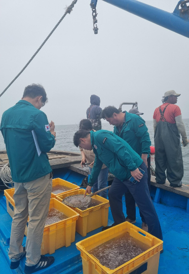 해파리 제거. 경남도청 제공 