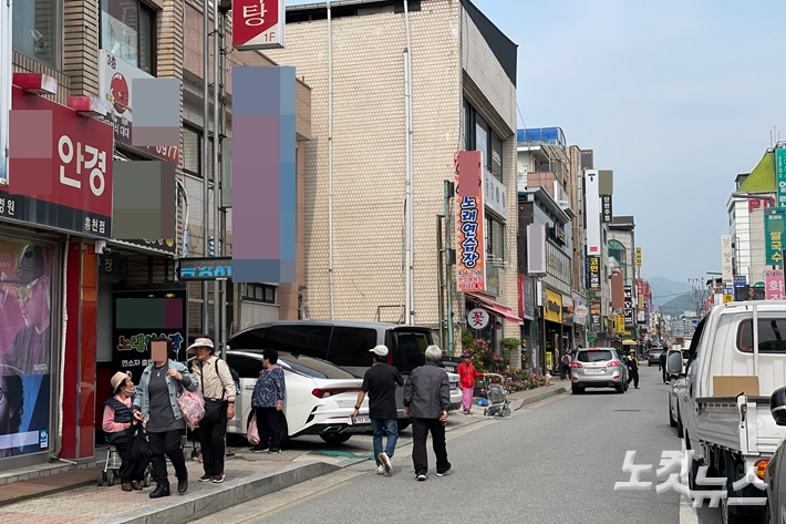 강원특별자치도 내 인구감소지역으로 선정된 홍천군의 평일 한낮 모습. 홍천=최보금 기자