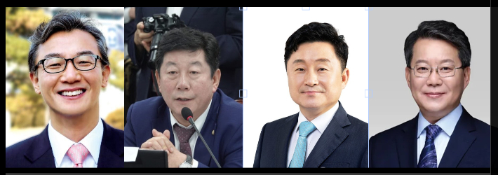 더불어민주당 내부에서는 전재수·박재호·최인호 전·현직 부산 국회의원과 변성완 전 부산시장 권한대행(사진 왼쪽부터) 등이 차기 부산시장 후보로 거론되고 있지만, 박형준 시장의 높은 인지도와 현역 프리미엄에 맞설 '결정적 인물'이 필요하다는 의견도 있다. 의원실 등 제공