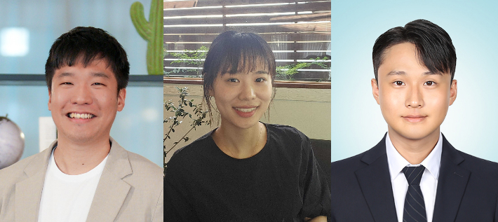 왼쪽부터 유재준 교수, 김은진 연구원(제1저자), 김현진 연구원. UNIST 제공