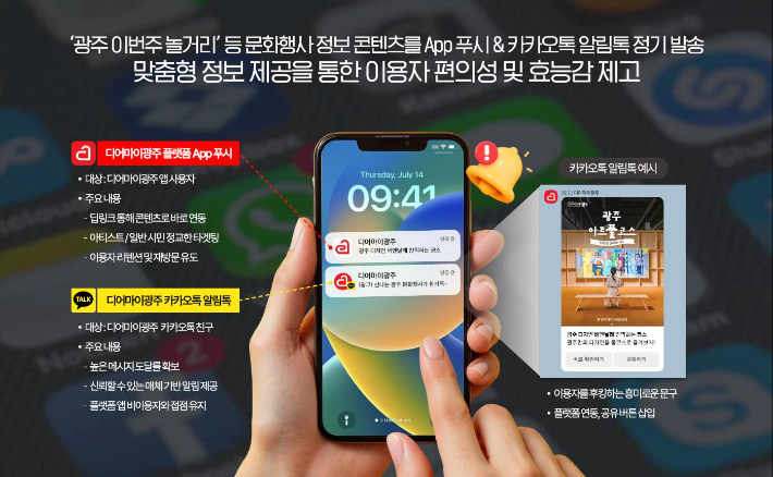 광주광역시는 시민의 문화 접근성과 참여 기회를 높이기 위해 문화예술통합플랫폼 '디어마이광주(Dear My Gwangju)'를 올 하반기 전면 개편한다고 24일 밝혔다. 광주시 제공