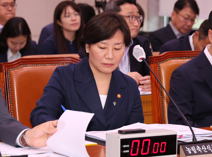국회 농해수위 참석한 송미령 농식품부 장관. 연합뉴스