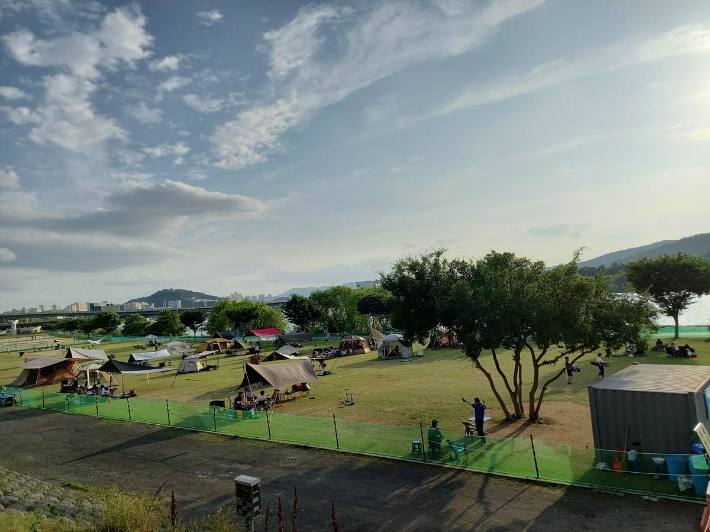 금호강 산격야영장. 대구시 제공