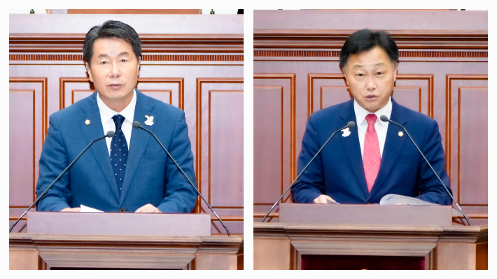 김동해 김항규 의원이 시정질문을 하고 있다. 경주시의회 제공
