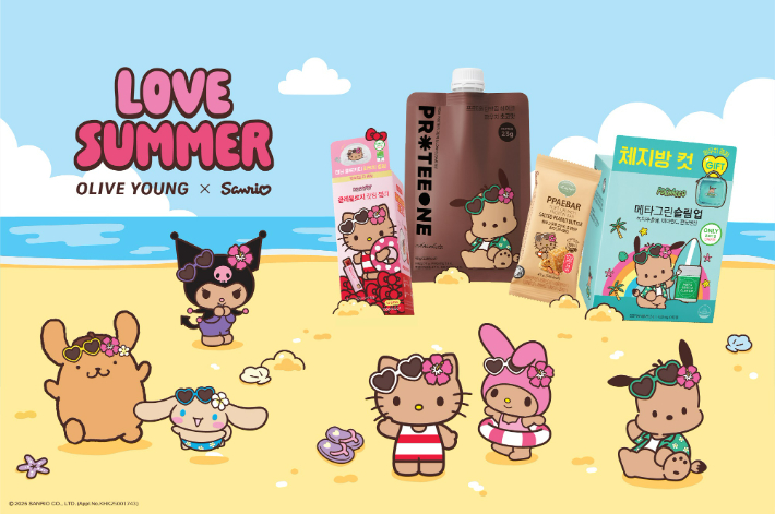 '올리브영 X 산리오캐릭터즈' 러브 서머(Love Summer) 컬래버레이션. CJ올리브영 제공