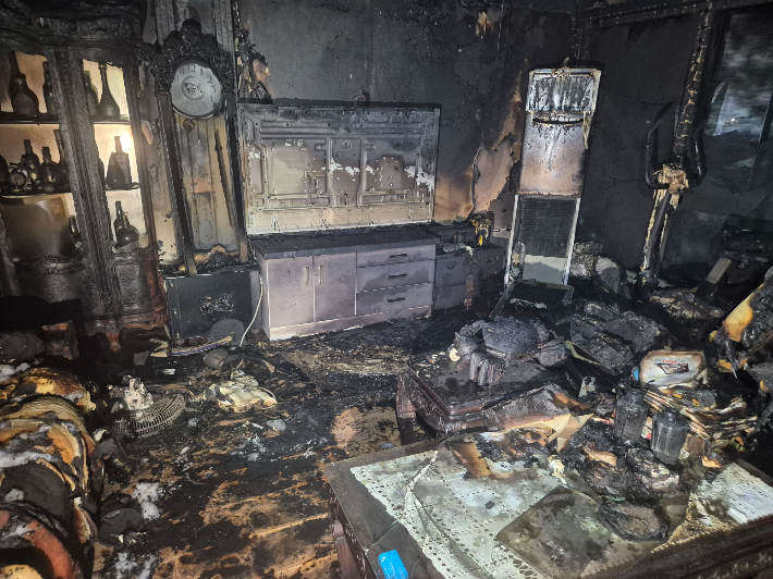 화재현장. 당진소방서 제공