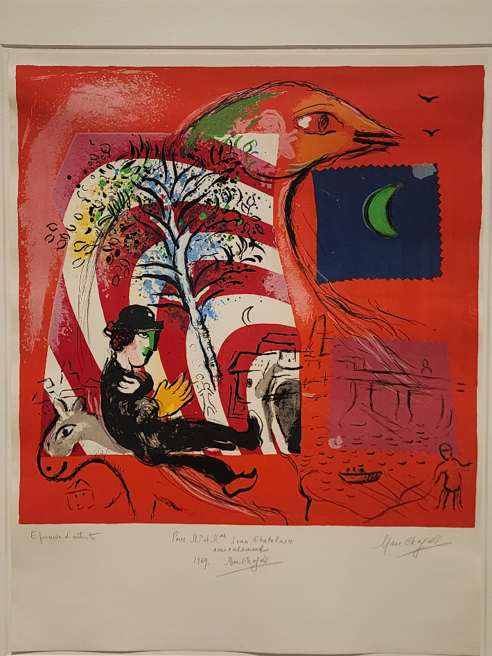 샤갈, '무지개', 종이에 다색 석판, 91x71.5cm, 1969.