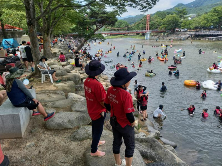119시민수상구조대 운영. 경남도청 제공 