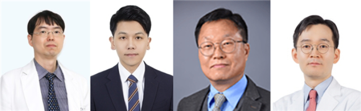 좌측부터 강원대병원 장재원 교수, 박상원 교수, 인디애나대 노광식 교수, 분당서울대병원 박영호 교수. 강원대병원 제공