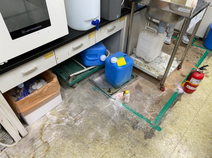 폭발 사고가 난 연구실. 유성소방서 제공