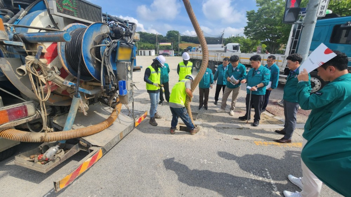 호우 대비 침수피해지역 현장점검. 충남도 제공